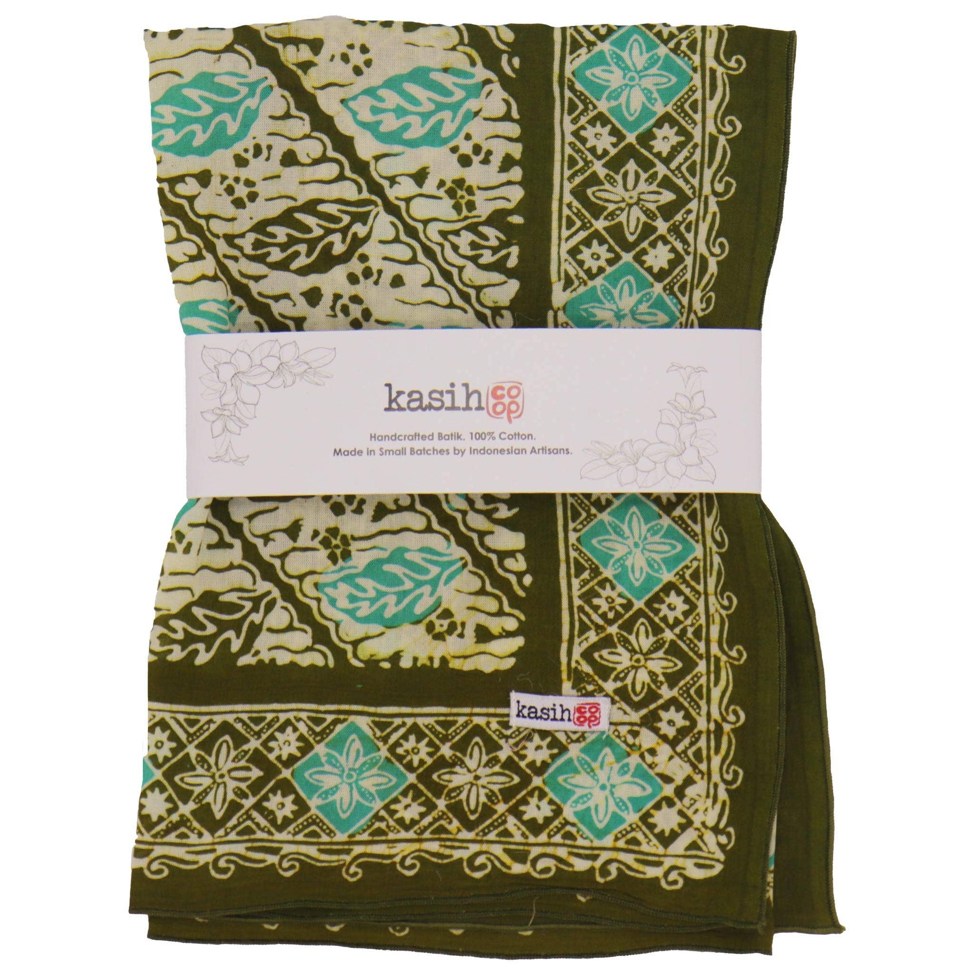Batik Bandana-Leaf Lovers, Green