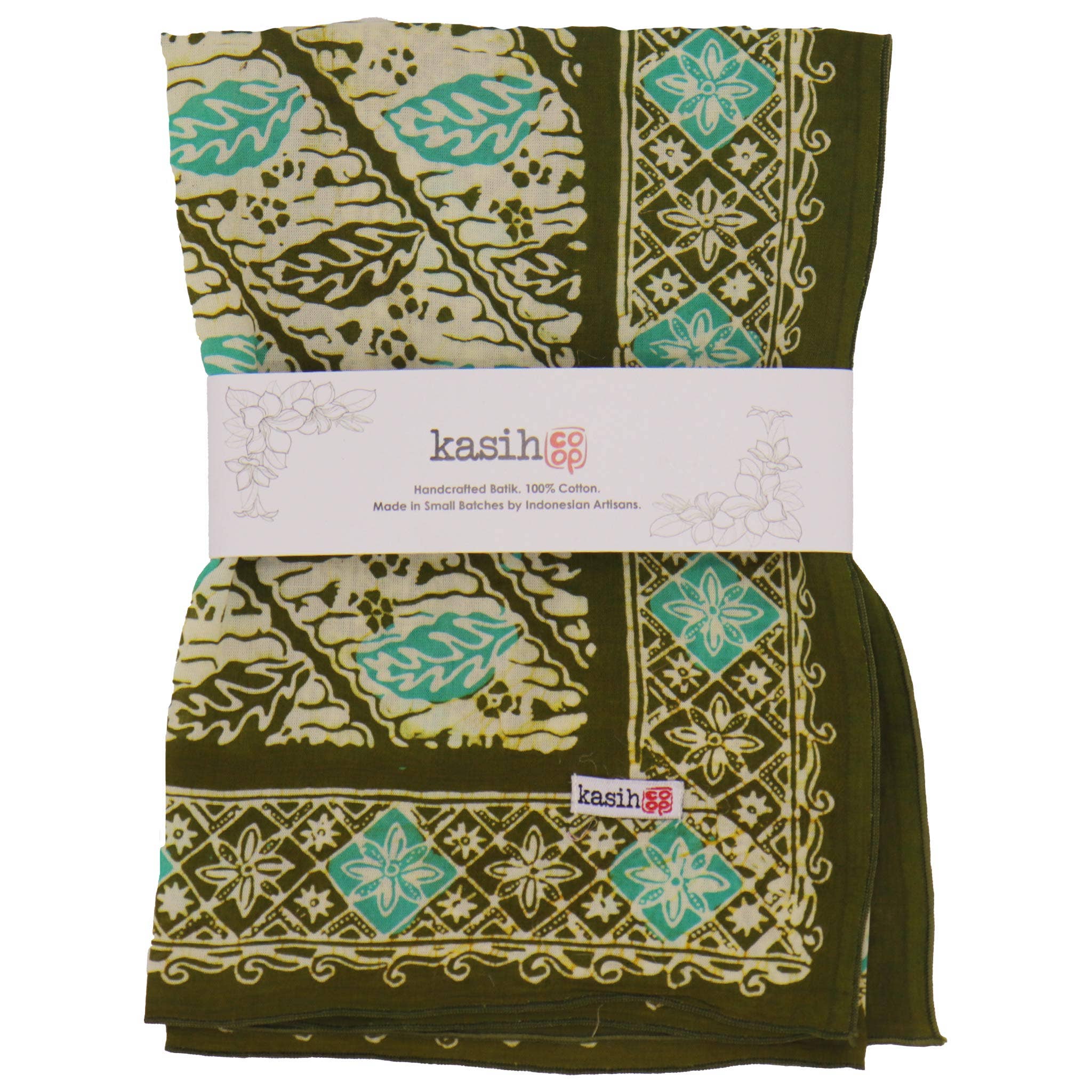 Batik Bandana-Leaf Lovers, Green