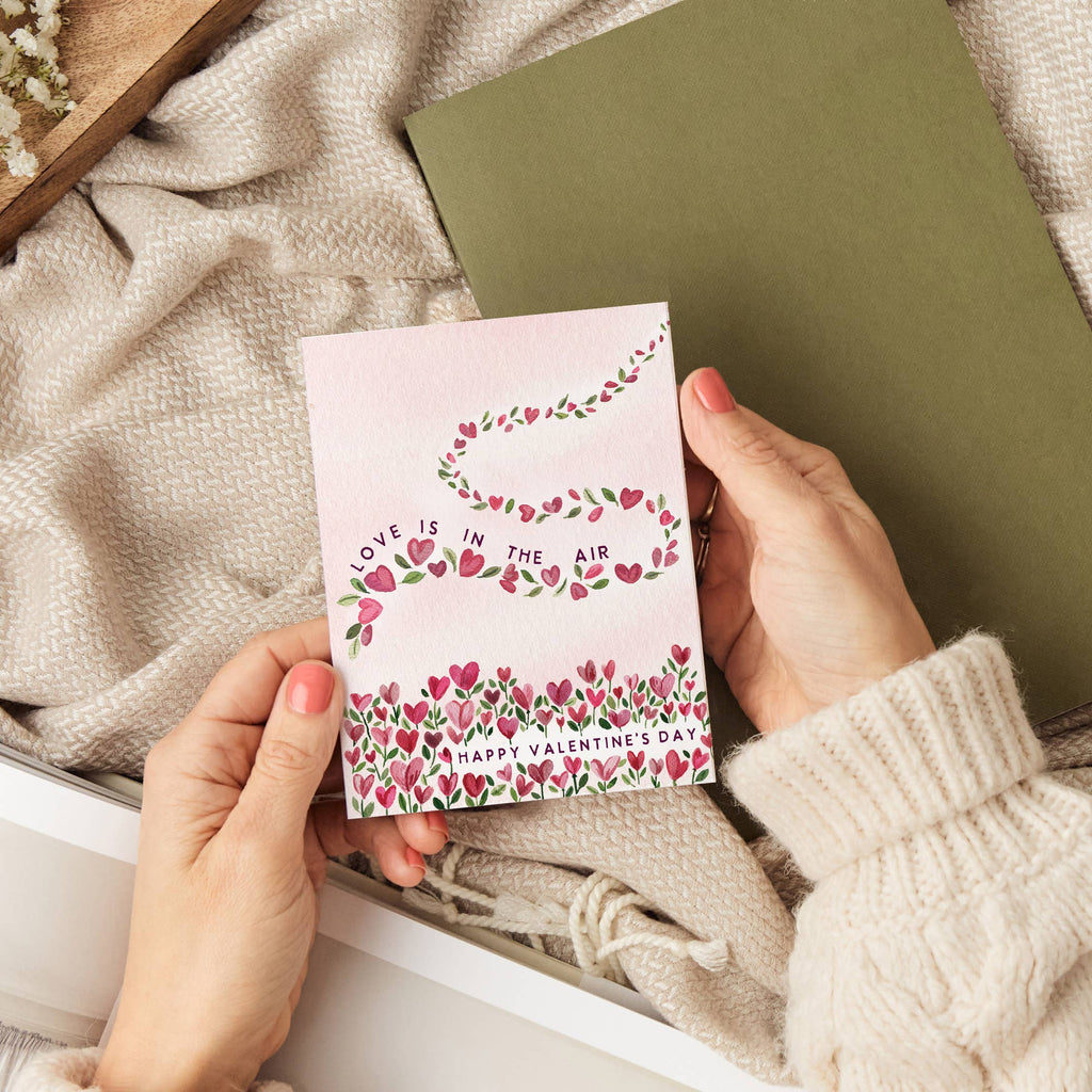 Valentine’s Day Floral Card | Whimsical Flower Hearts