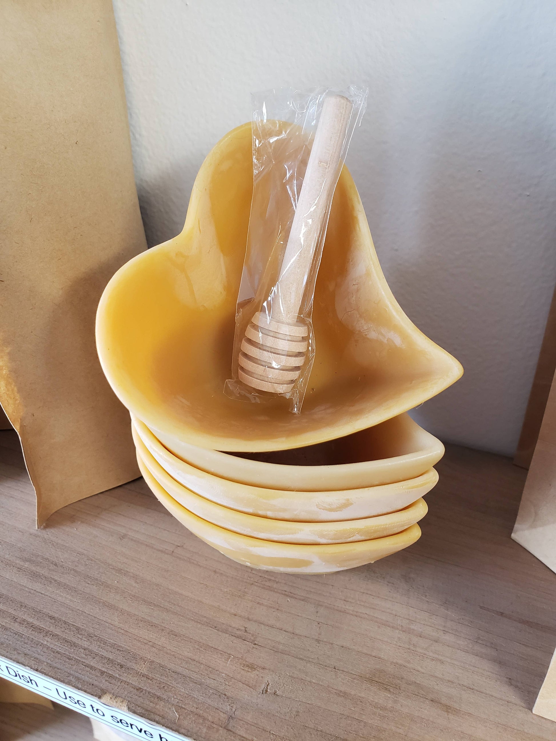 Heart Shaped Beeswax Dish