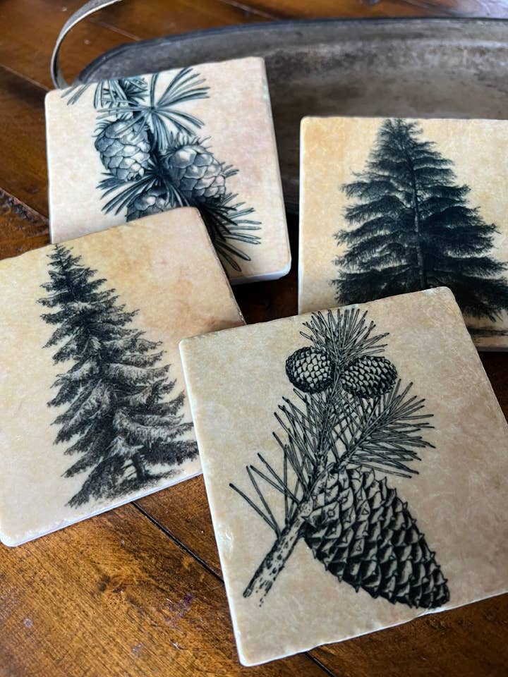 Pine Forest Stone Coaster | Single