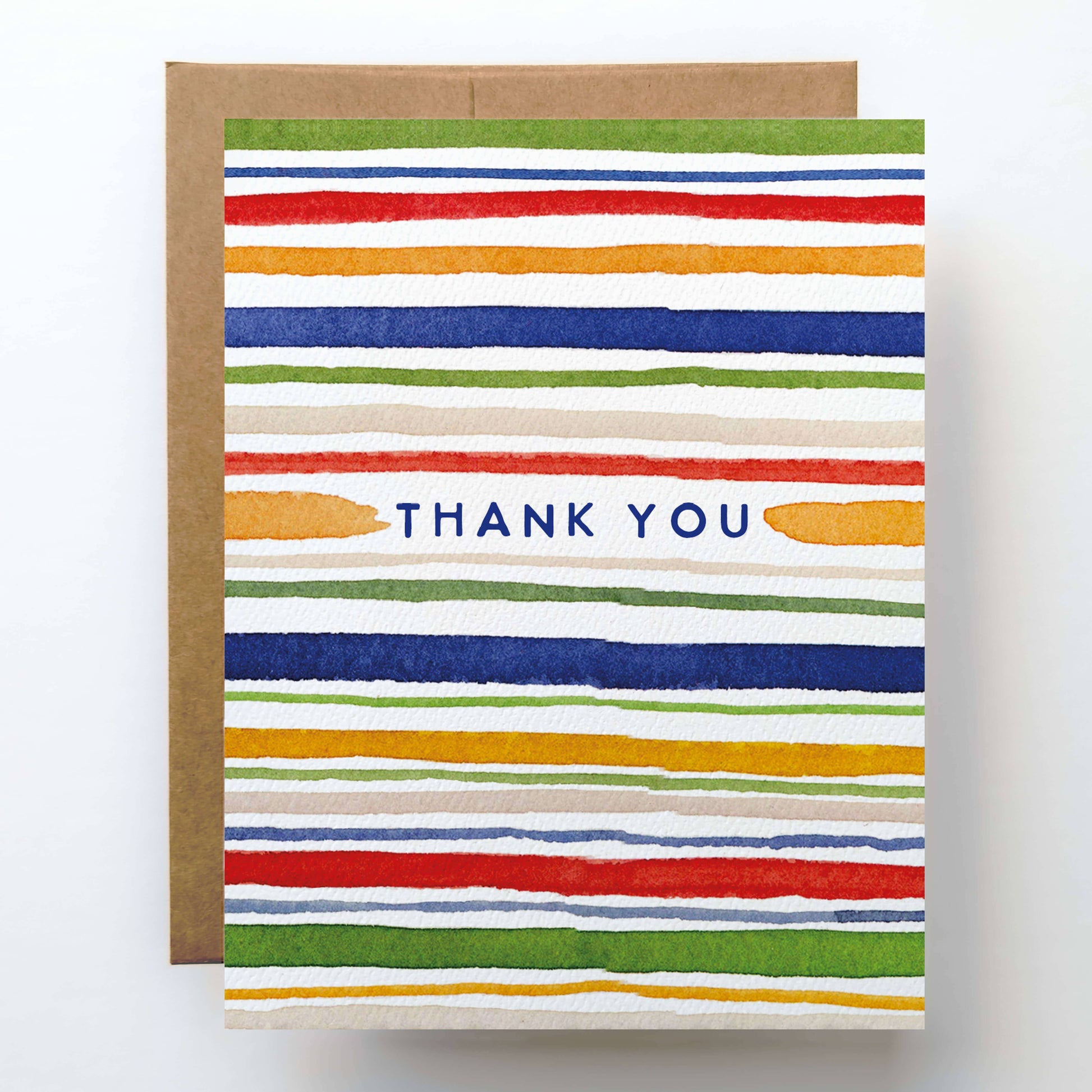Thank You Card | Watercolor Stripes