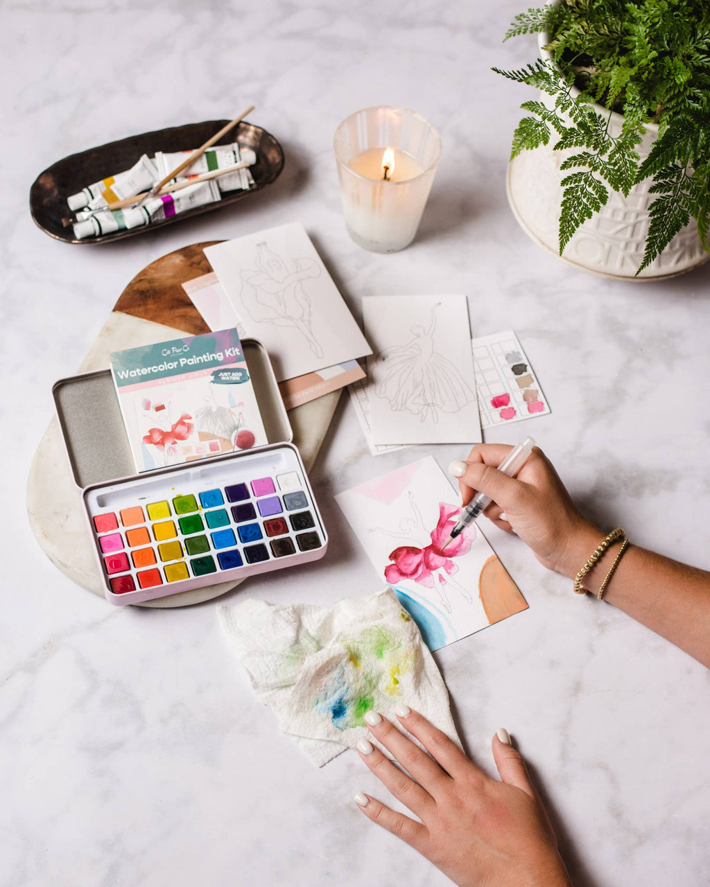 Zinnia Garden – Watercolor Painting Kit