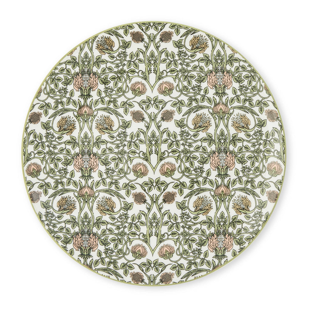 Decorative plate with floral pattern on a white background