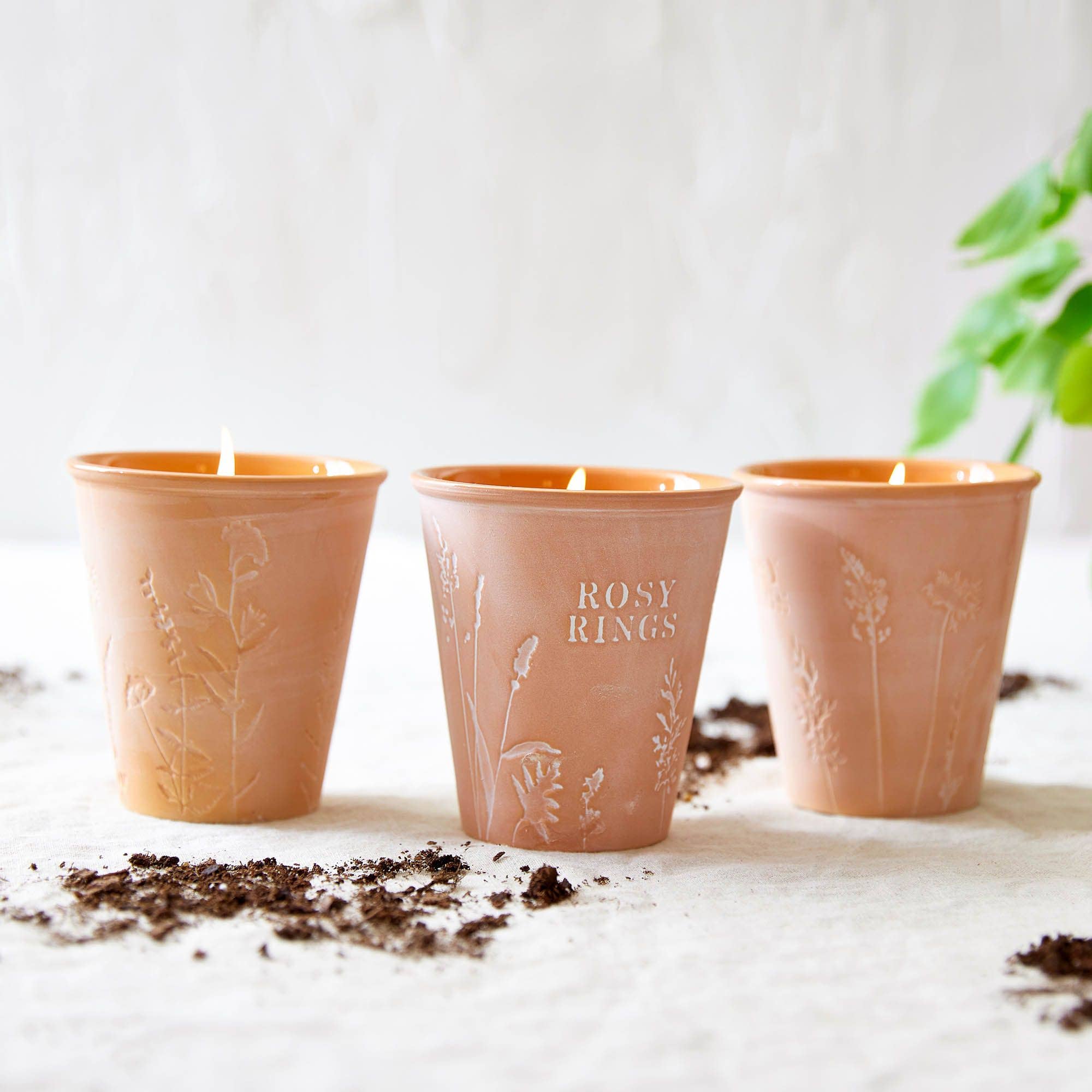 Tomato Vine Garden Pot Candle + Plantable Seed Dust Cover