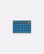 Navy Cross-Stitch Coin Purse