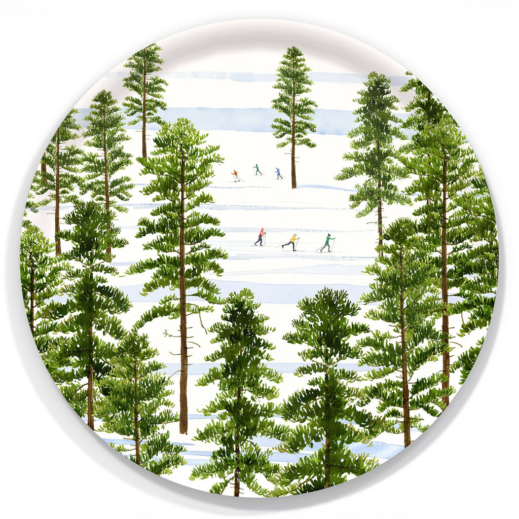 Caskata - Caskata X Felix Doolittle Winter Skiers Large Round Tray