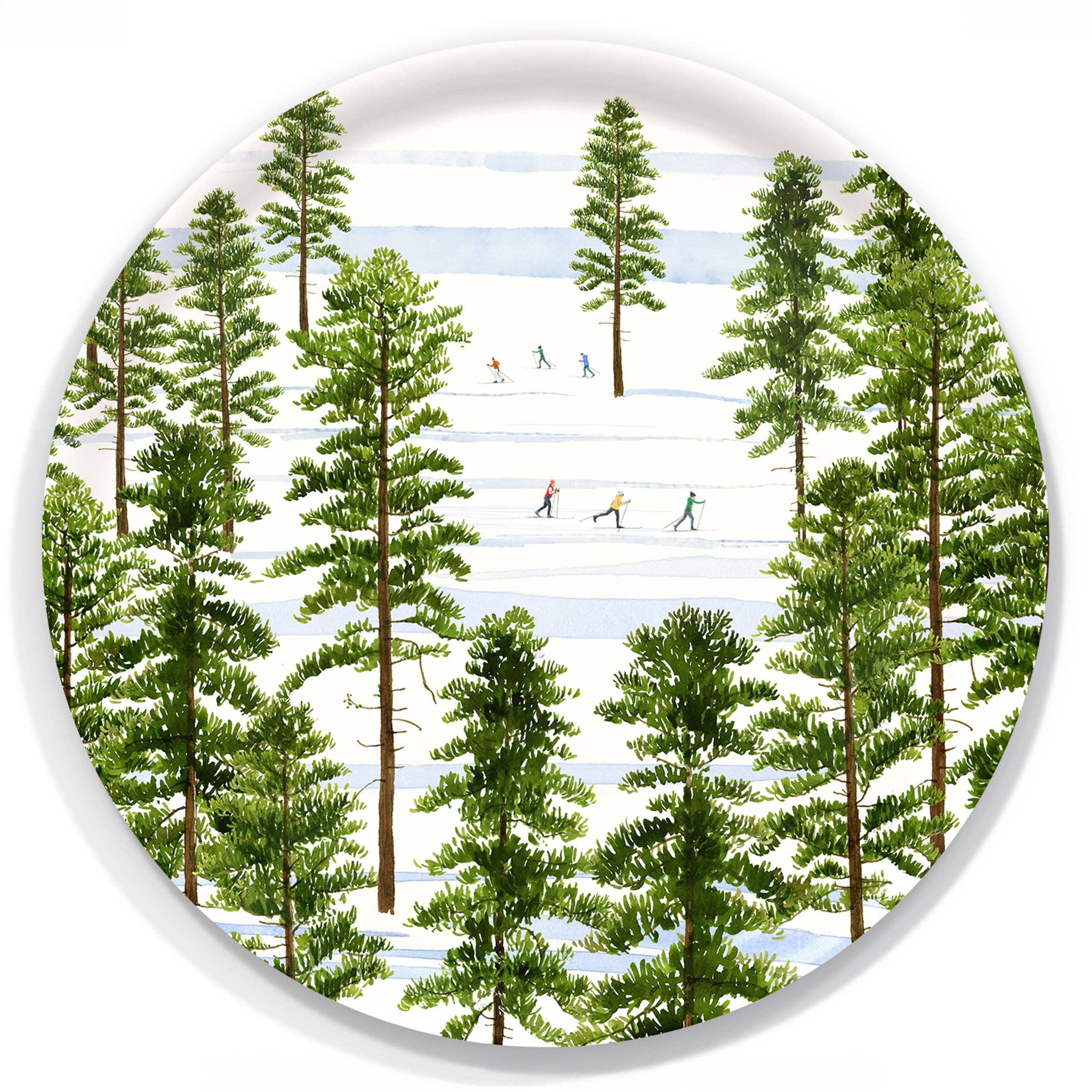 Caskata - Caskata X Felix Doolittle Winter Skiers Large Round Tray
