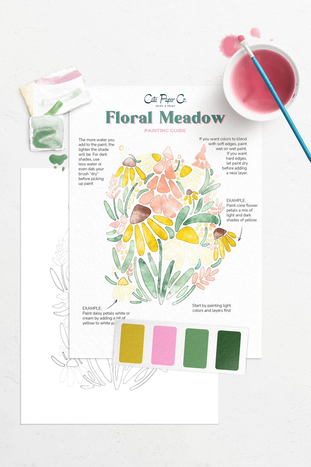Floral Meadows – Watercolor Painting Kit
