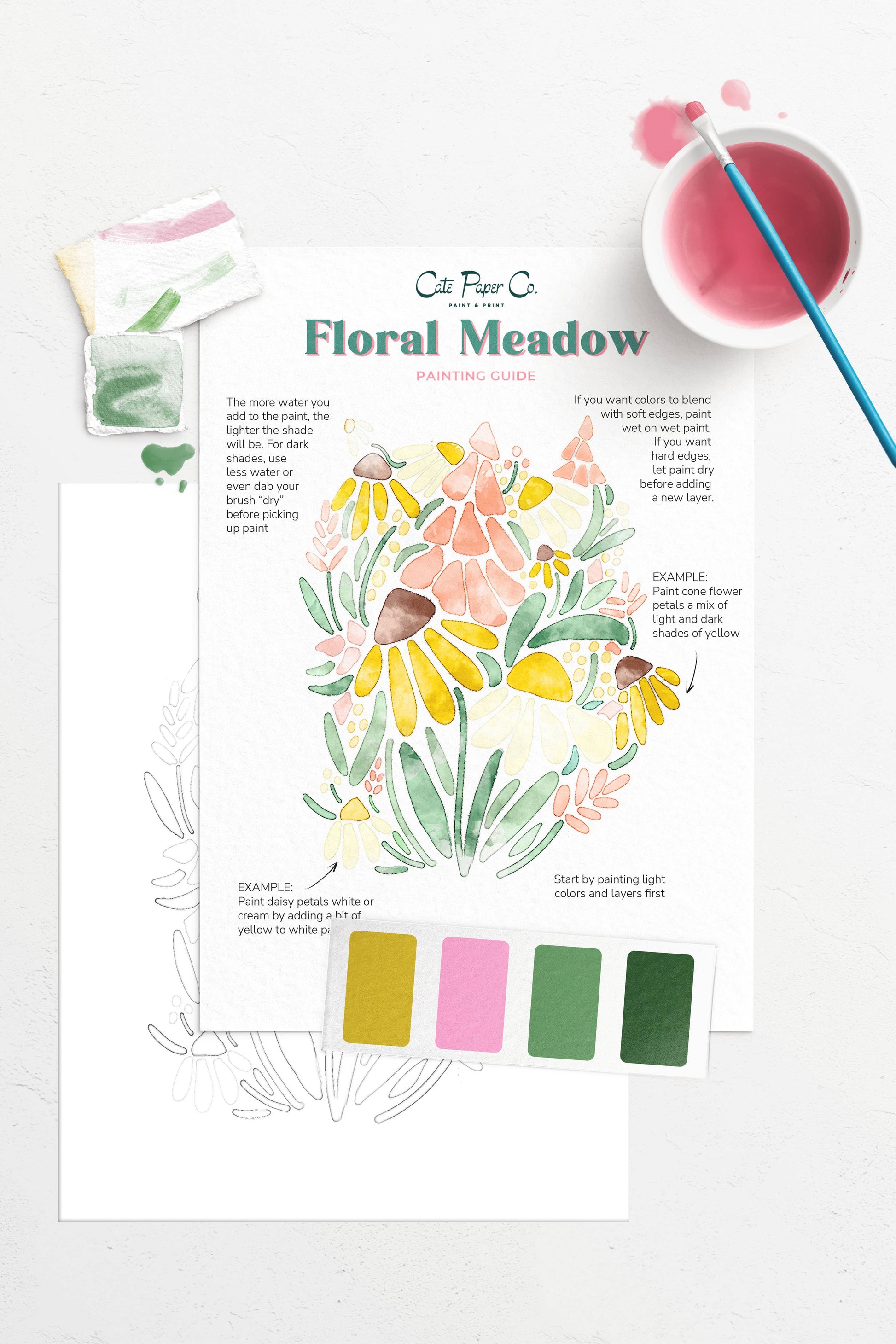 Floral Meadows – Watercolor Painting Kit