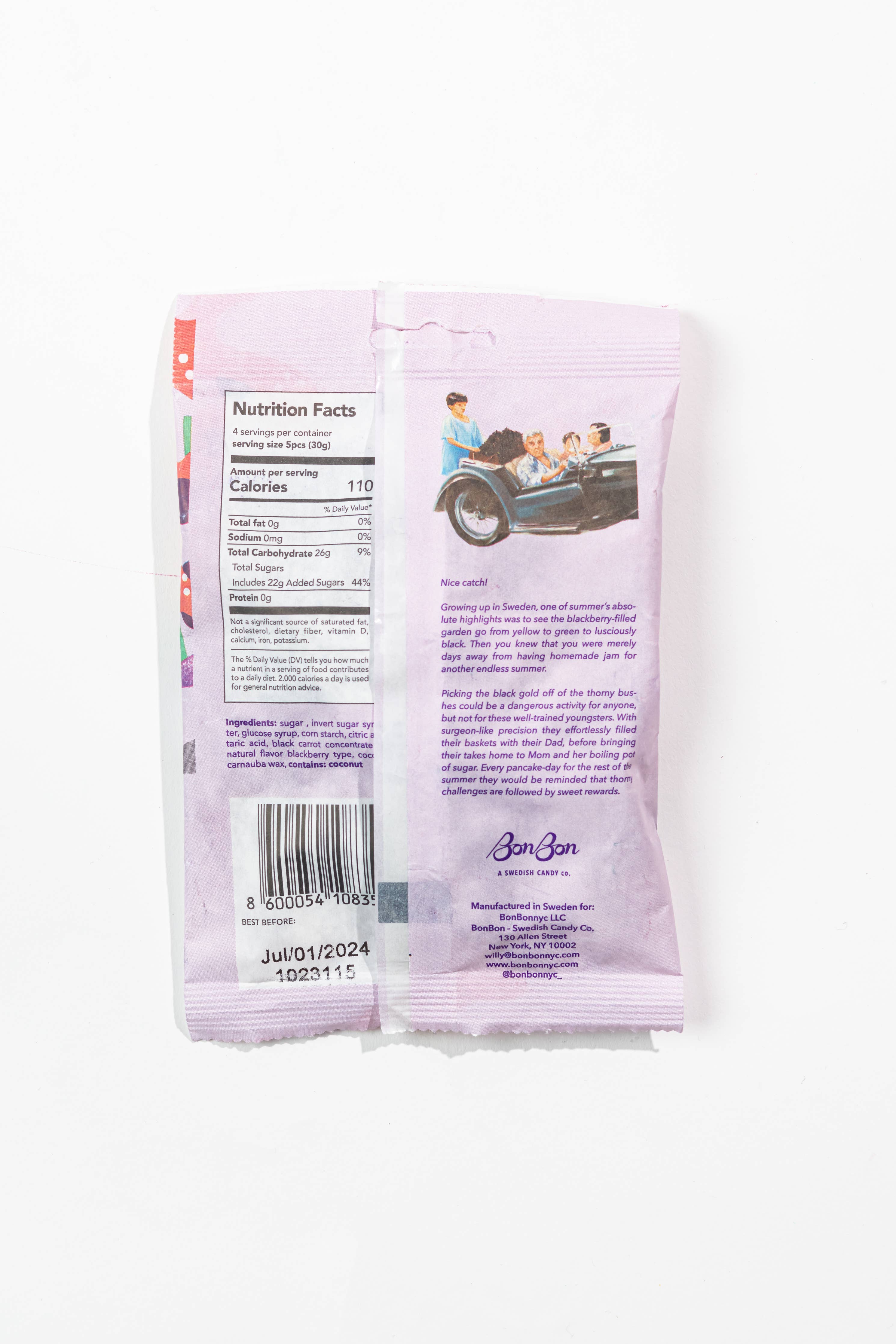BonBon NYC - Sour Blackberry Fish - Swedish Candy 5.2oz (150g)