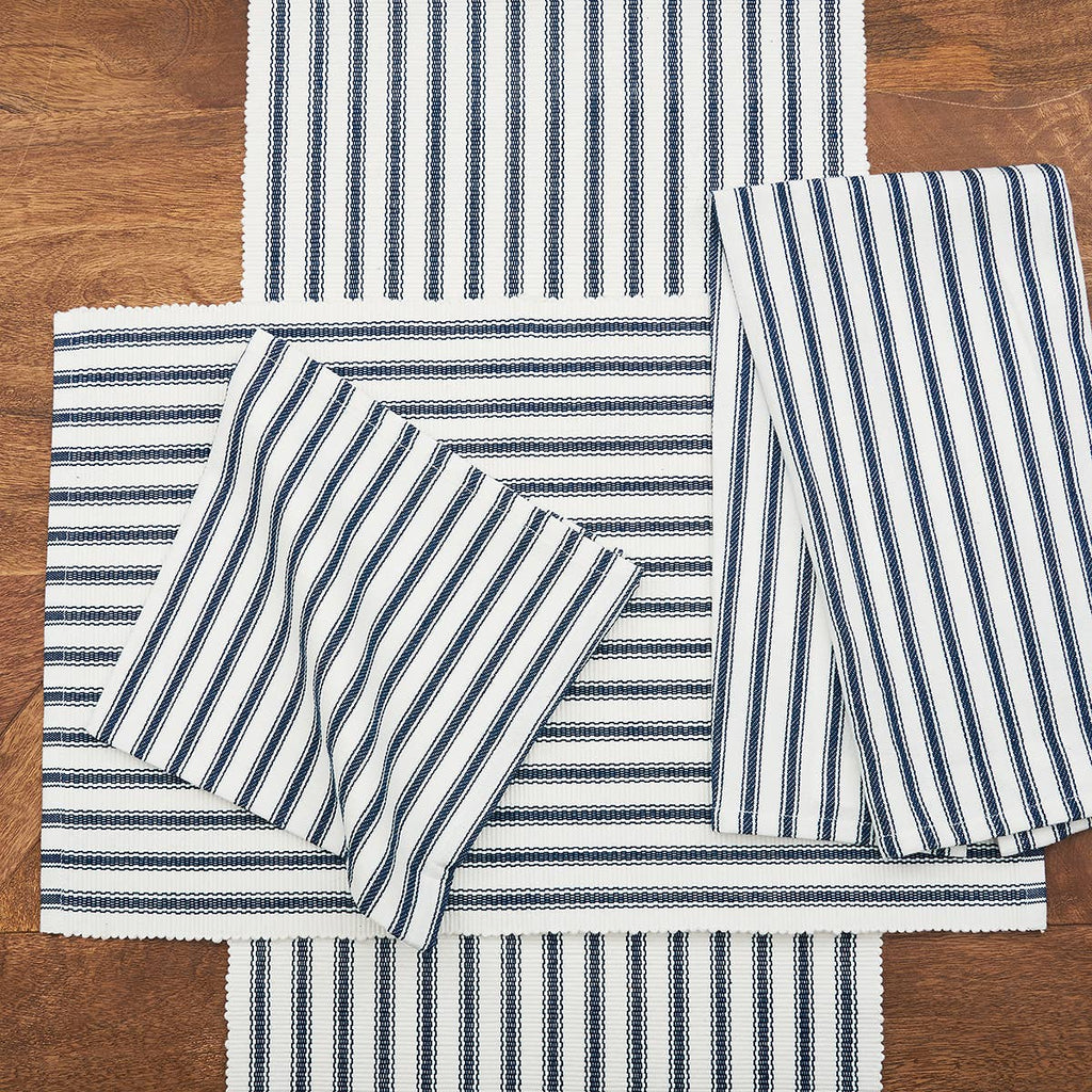Ticking Stripe Navy Placemat
