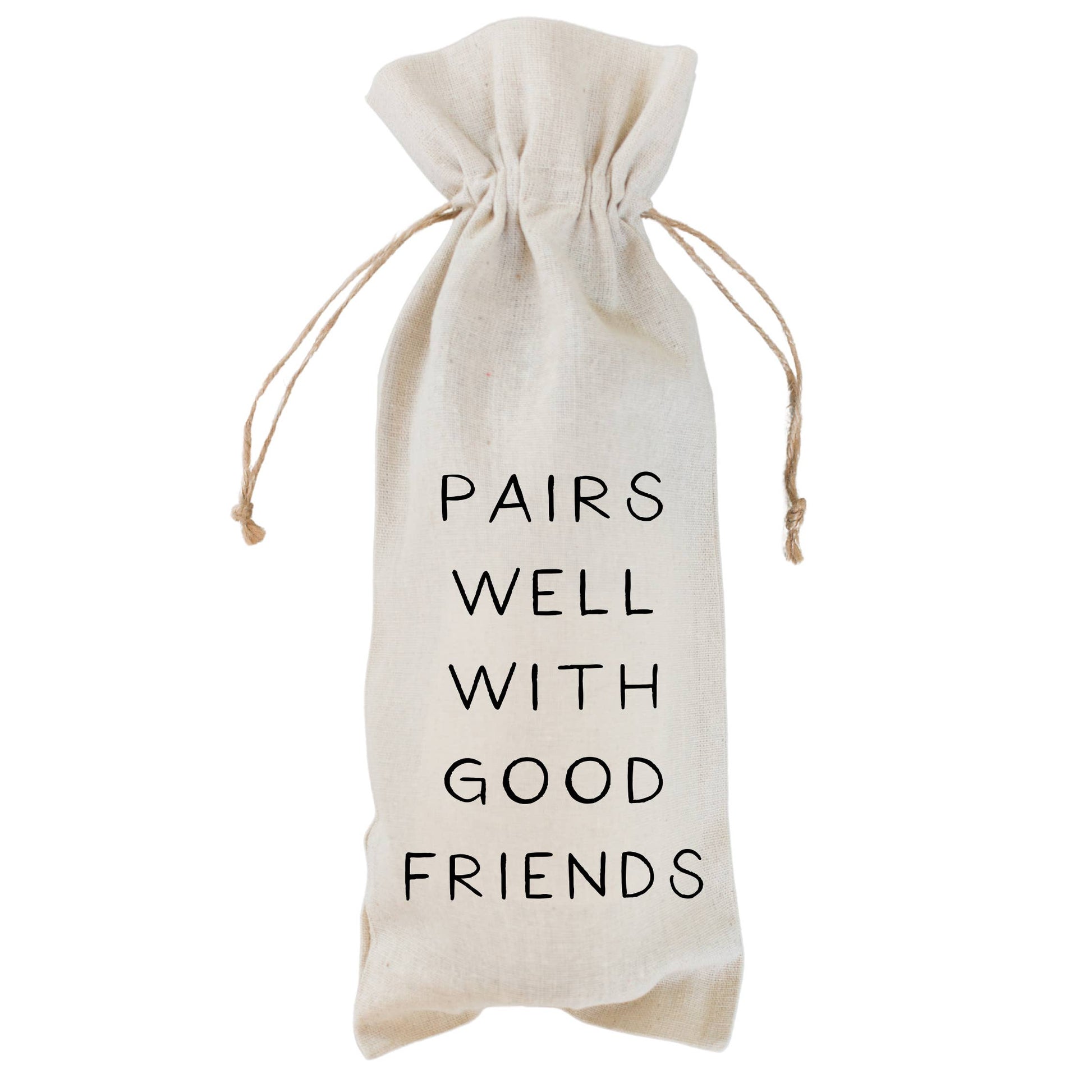 Pairs Well Wine Bag: Natural Cotton/Linen
