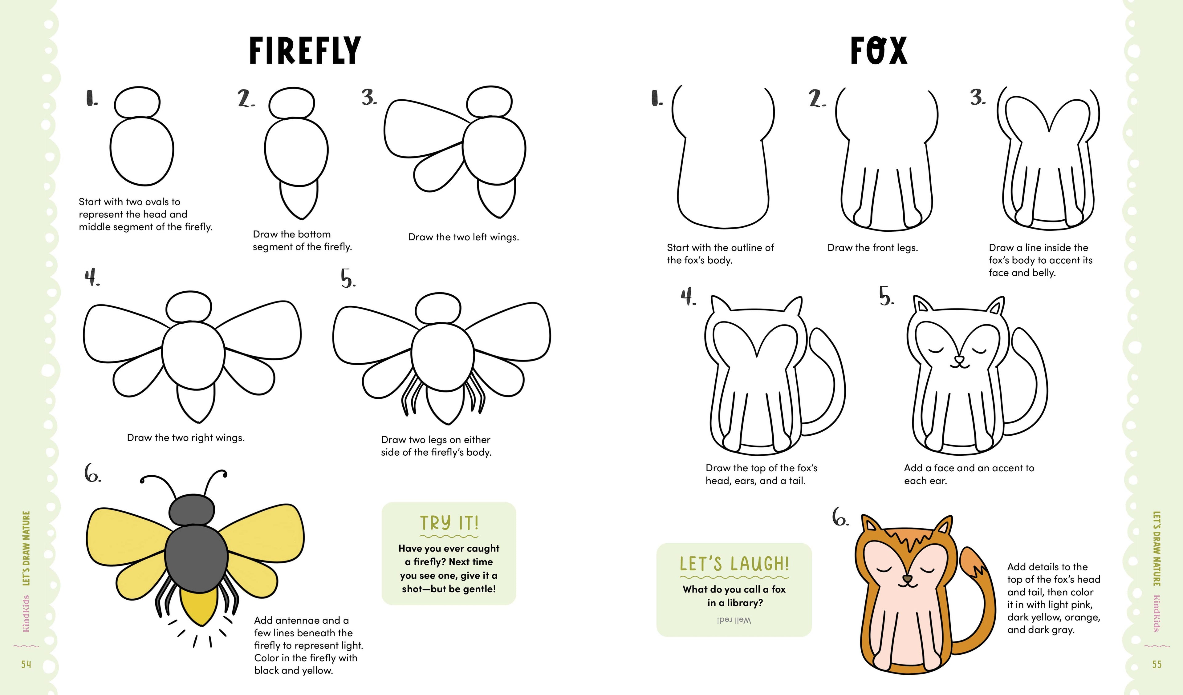 KindKids Let's Draw Nature: 100 Simple Drawing Lessons