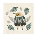 Little Birdie with Leaves Swedish Dishcloth