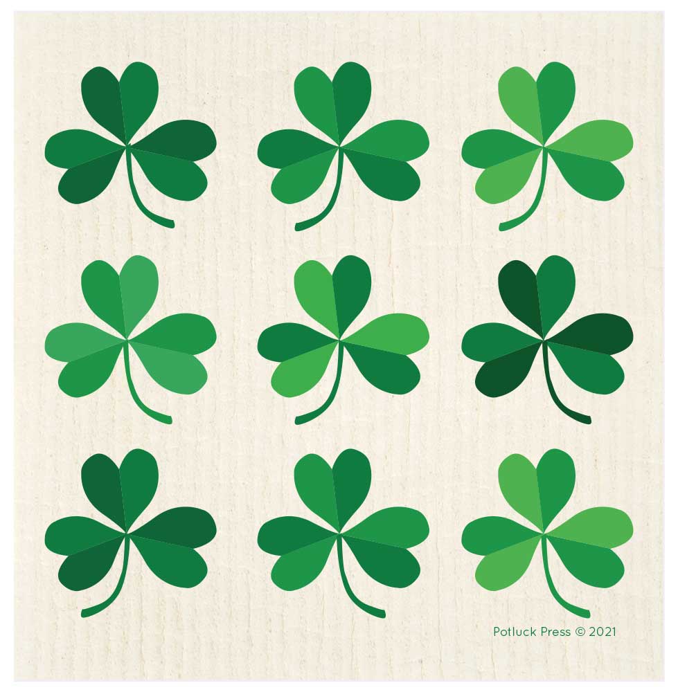 Shamrock Grid Swedish Dishcloth