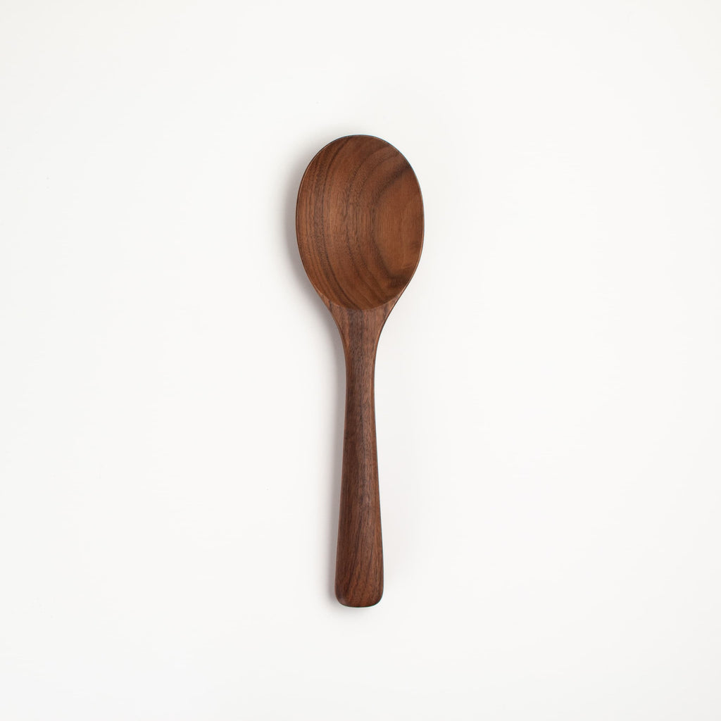 10" Walnut Wood Serving Spoon - Kitchen Cooking Utensil