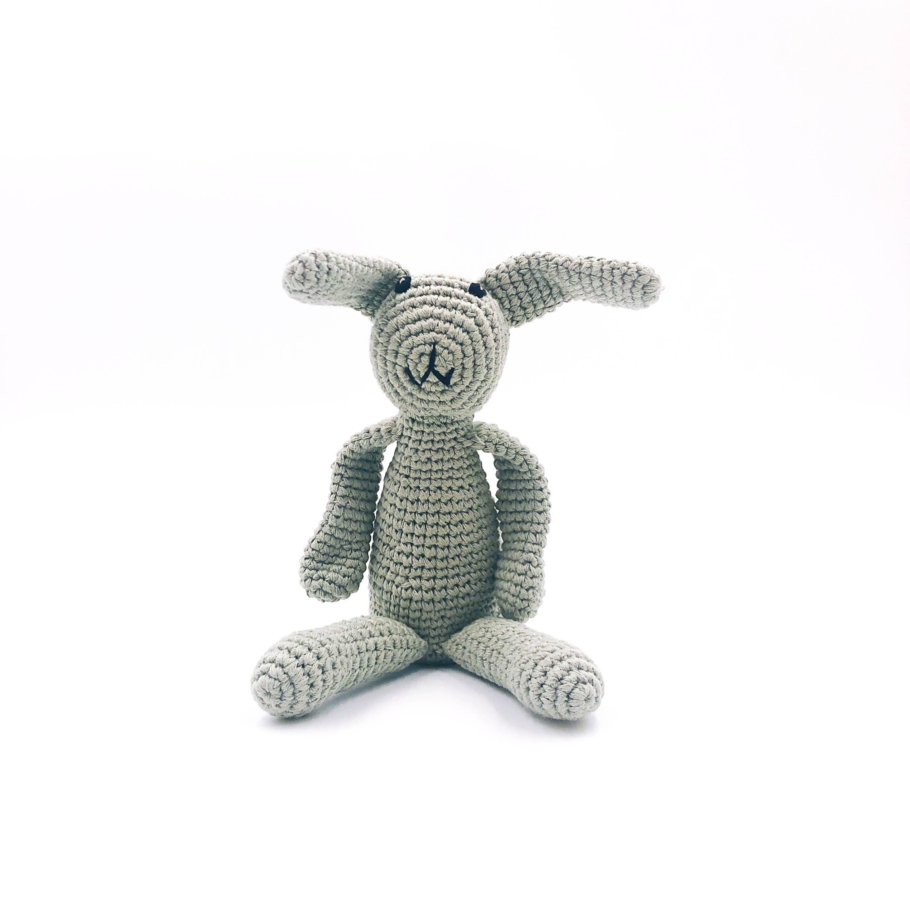 Organic Baby Rattle: Teal