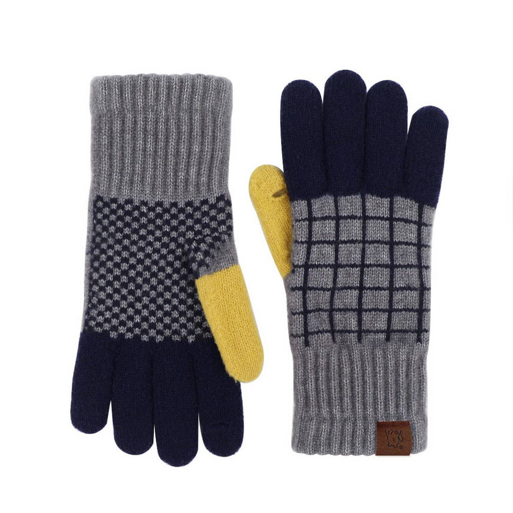 Khaki Knit Gloves – (OS)