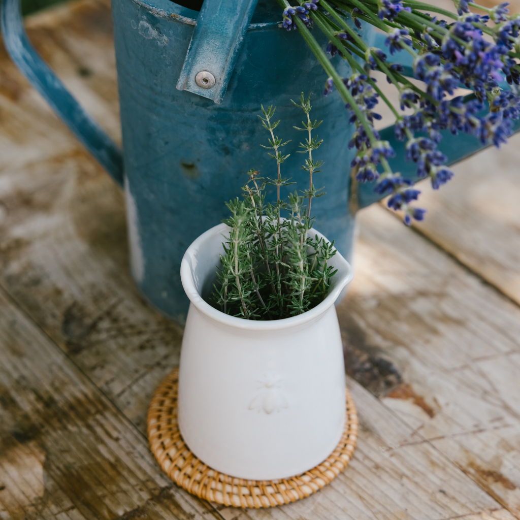 Bee Ceramic Creamer: Blue