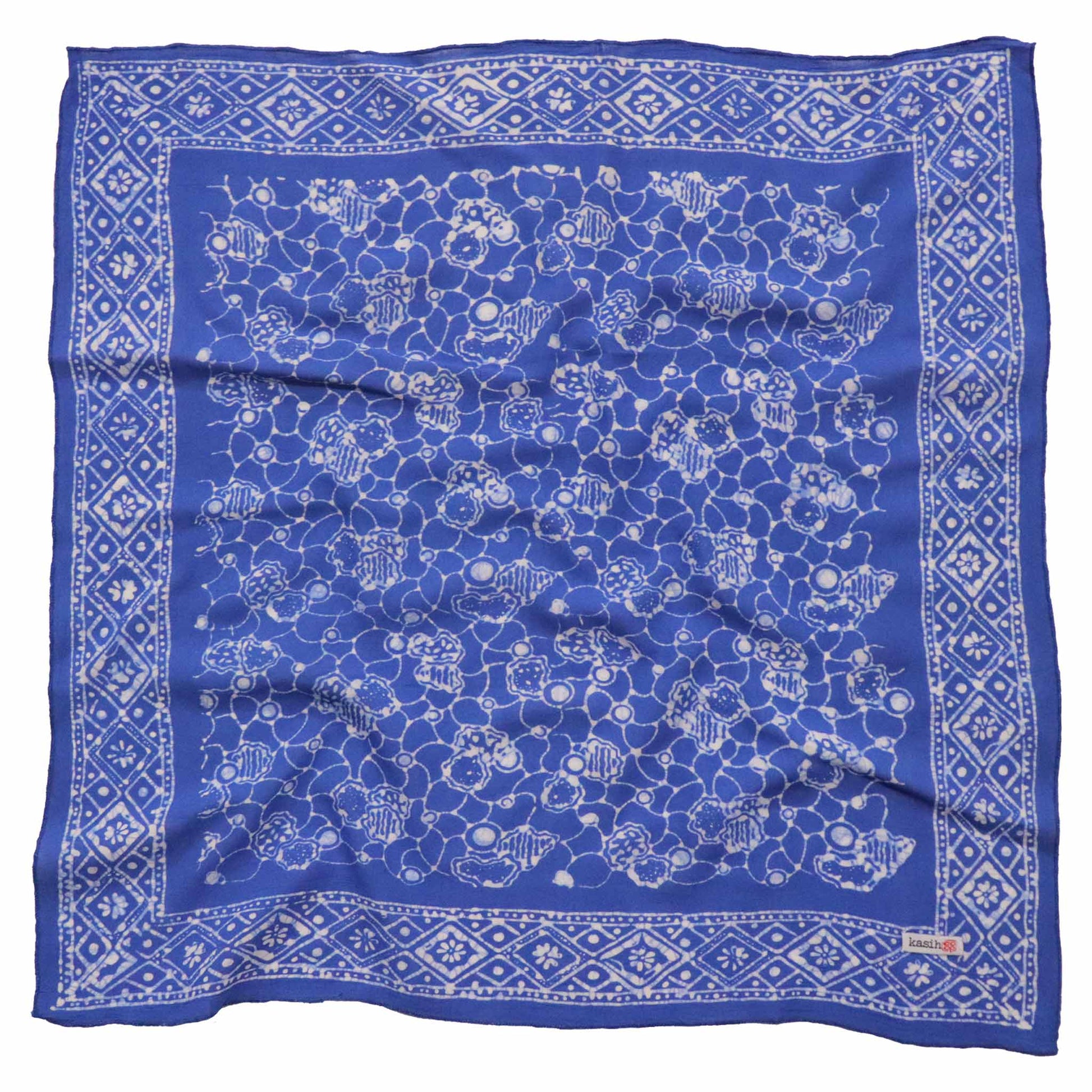 Batik Bandana – Blue White | Boulder Pattern