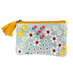3 Size Daisy Bouquet Embroidered Coin Purse for Women