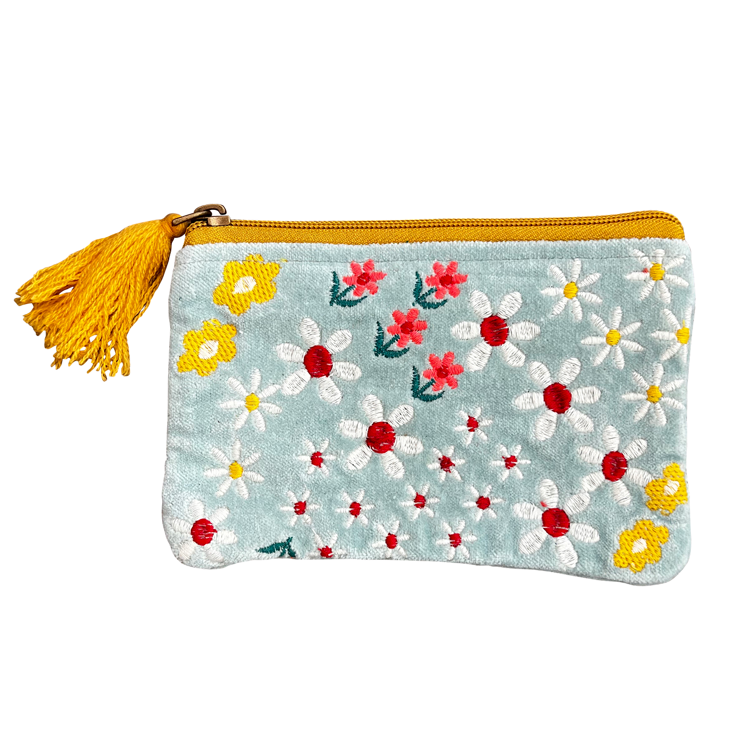 3 Size Daisy Bouquet Embroidered Coin Purse for Women