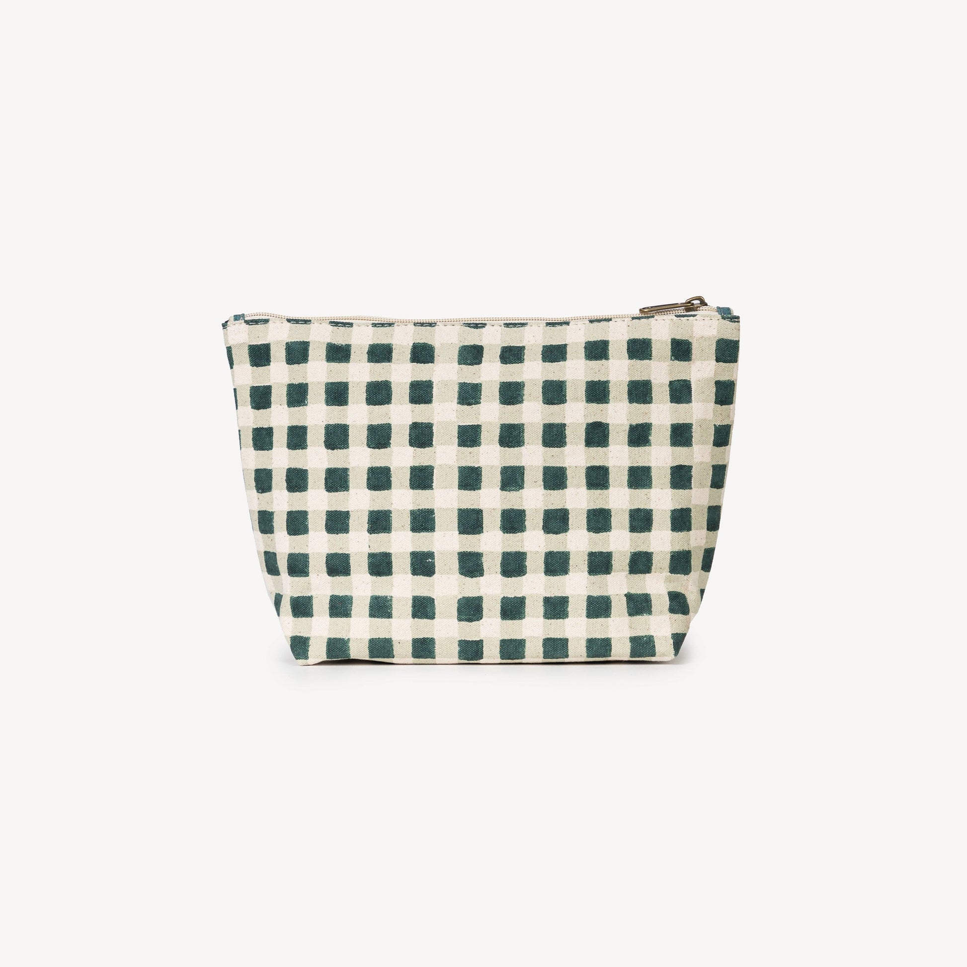 Evergreen Gingham Large Waterproof Pouch