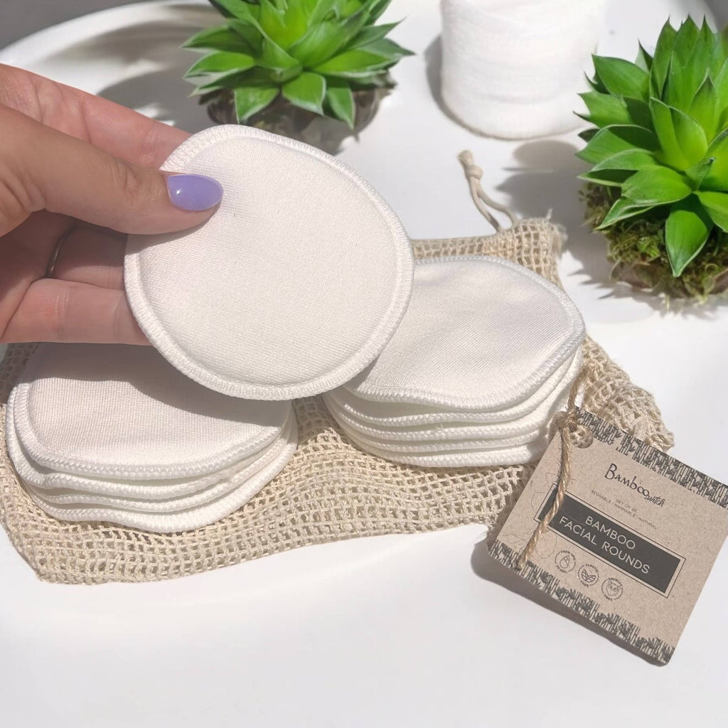 Reusable Bamboo Cotton Facial Rounds | Set of 10