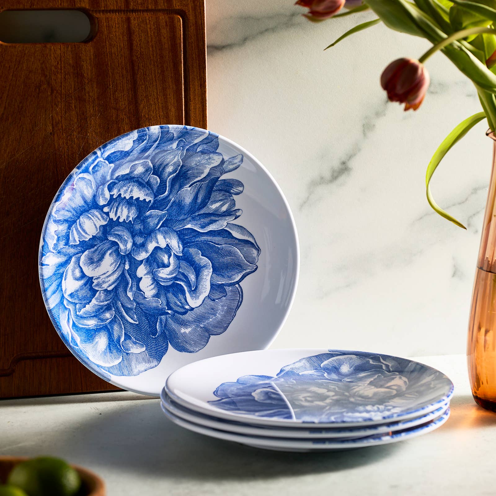 Peony Dinner Plates, Set of 4