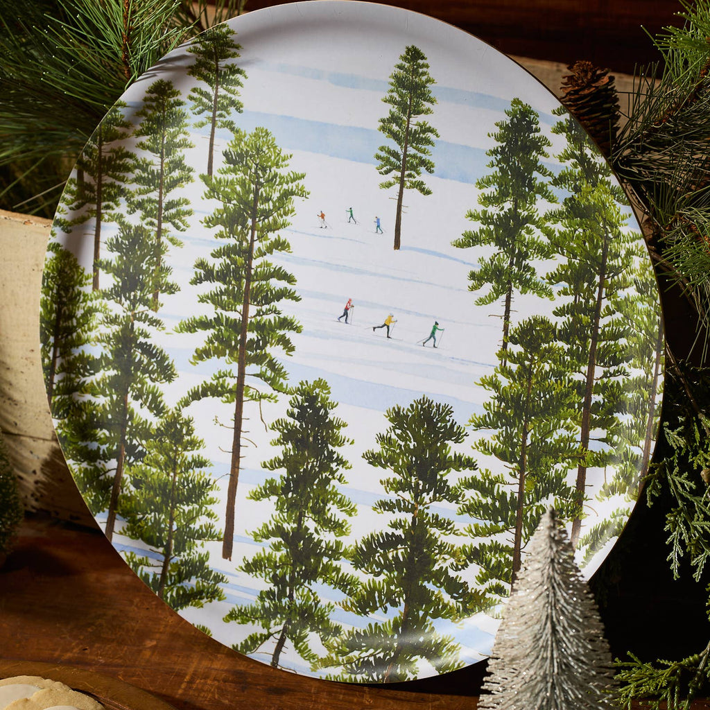 Caskata - Caskata X Felix Doolittle Winter Skiers Large Round Tray