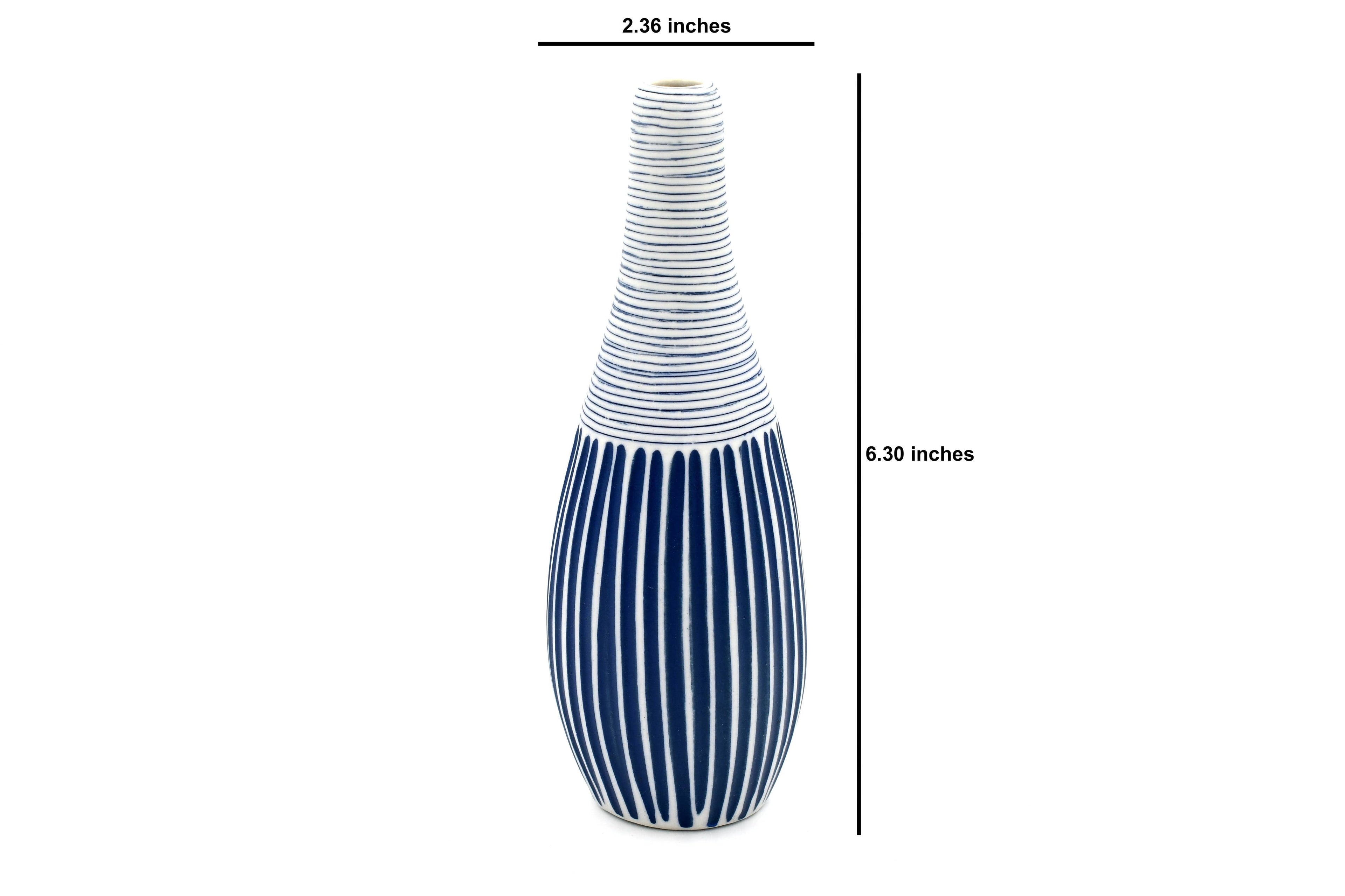 Modo Mini - WO 12 Blue Porcelain Bud Vase