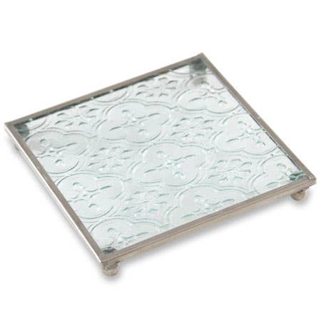 Pewter Square Pillar Plate4