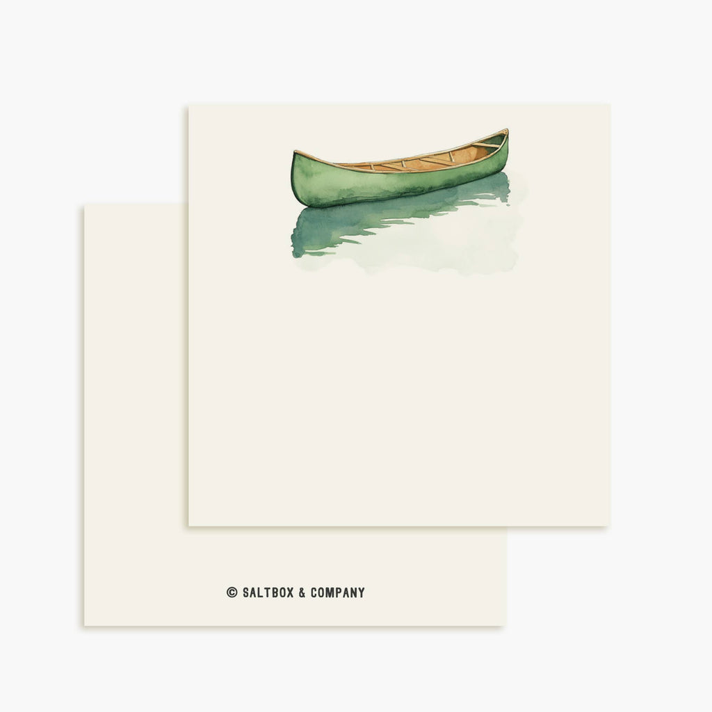 Emerald Canoe Mini Notes | Set of 50