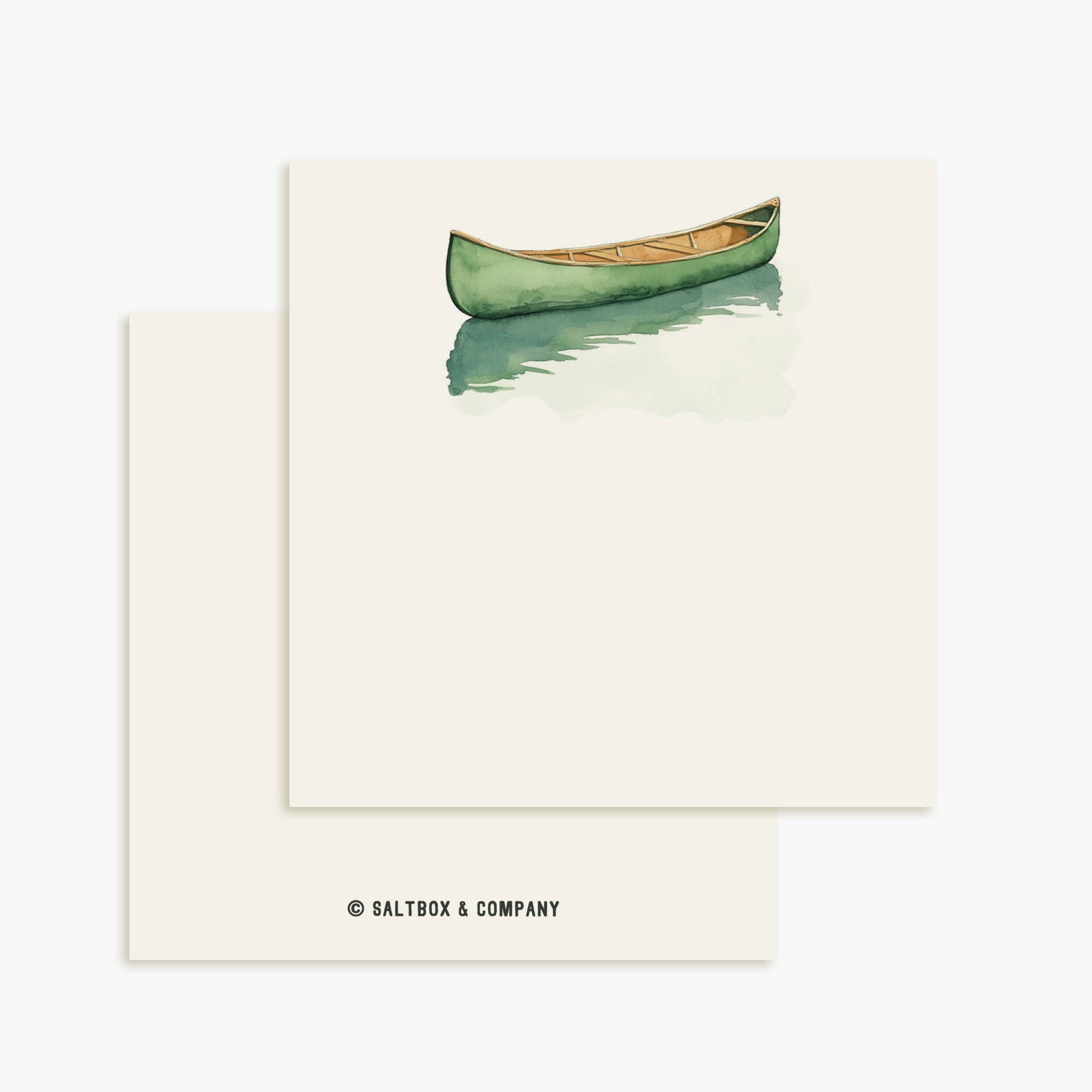 Emerald Canoe Mini Notes | Set of 50