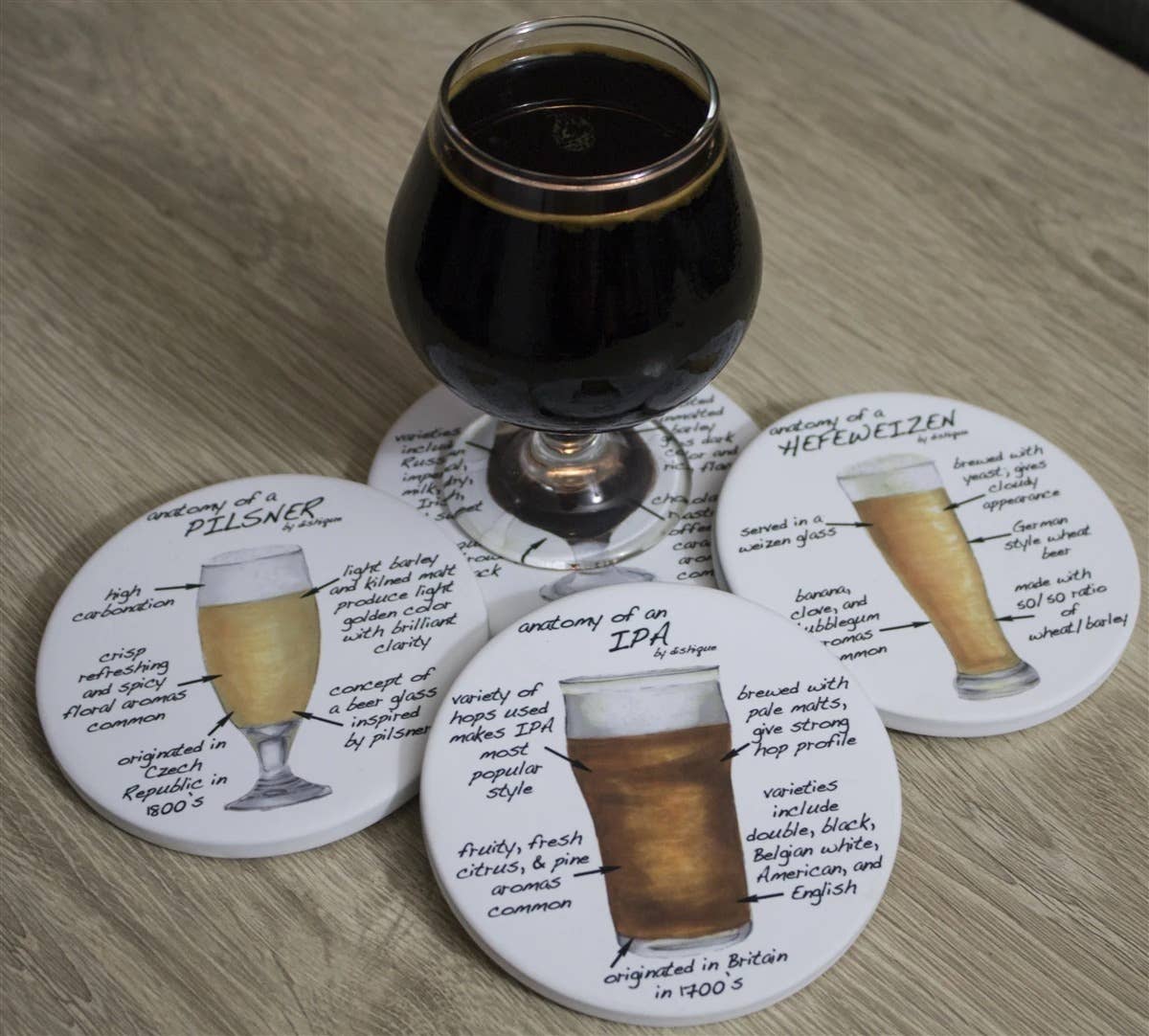Craft Beer Anatomy Coasters