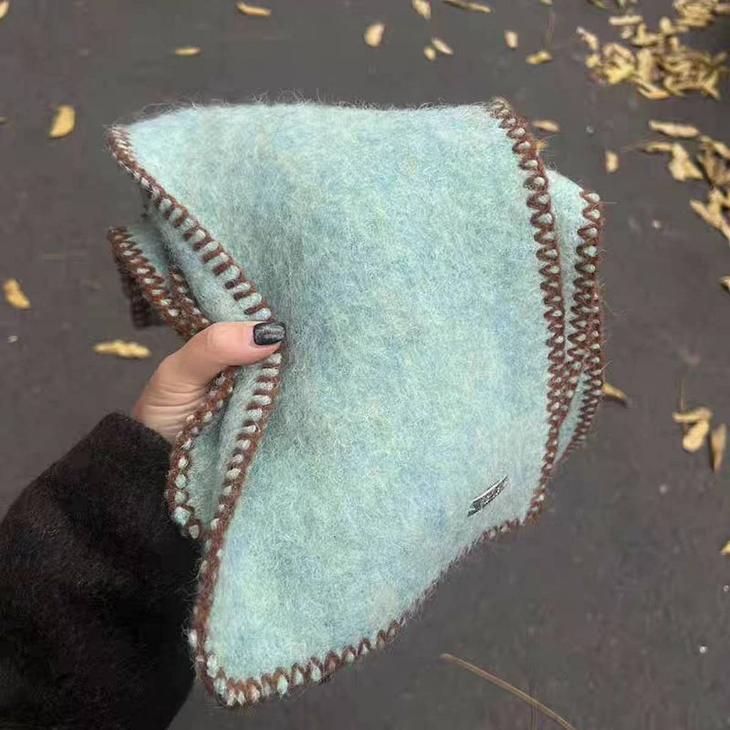 Green Chic Colorblock Trim Scarf – (OS)