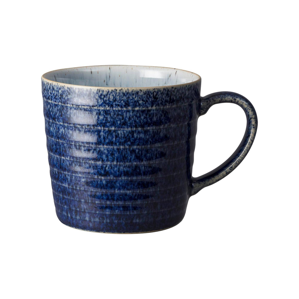 Blue Cobalt and Pebble Ridged Coffee Mug | 13.5 oz.