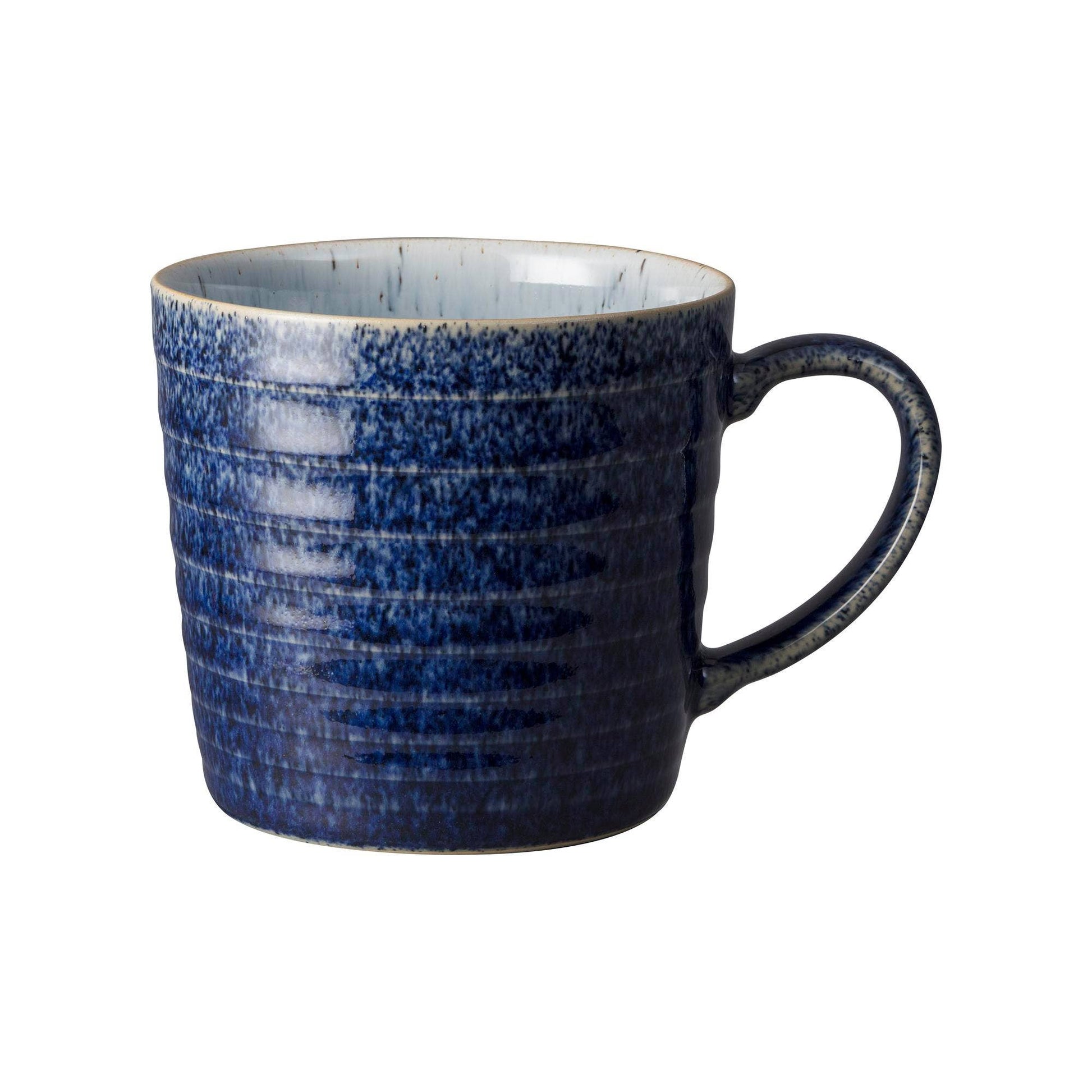 Blue Cobalt and Pebble Ridged Coffee Mug | 13.5 oz.