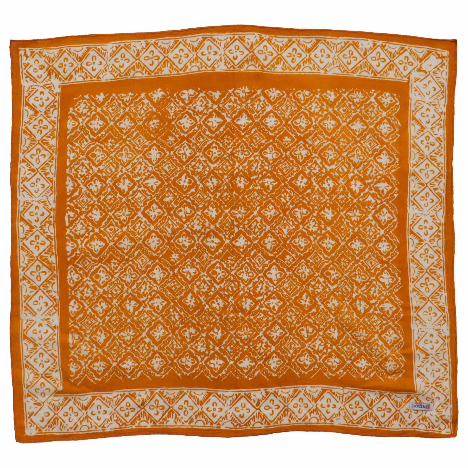 Batik Bandana – Yellow Fall Color | Kamboja Pattern