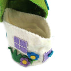Blue Flower Felt Fairy House