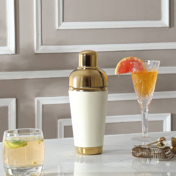 Hand-Painted Cocktail Shaker: Navy