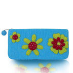 Red Three Flowers Attached Pencil Case