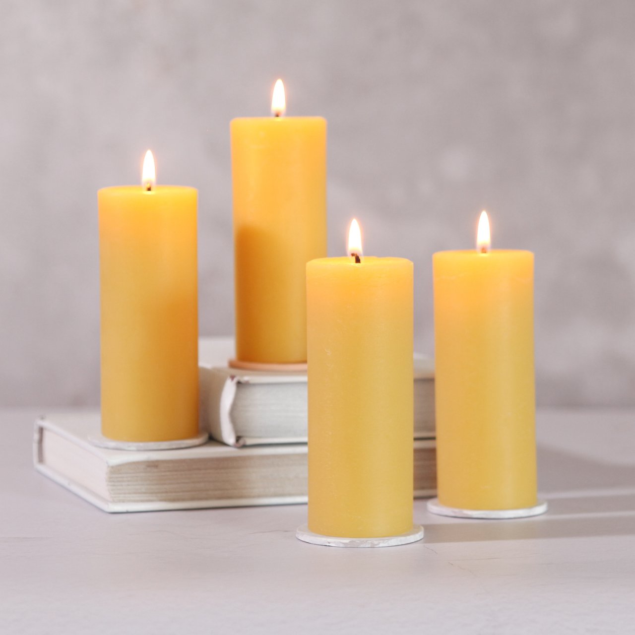 Pure Beeswax Pillar Candles | 3 Sizes