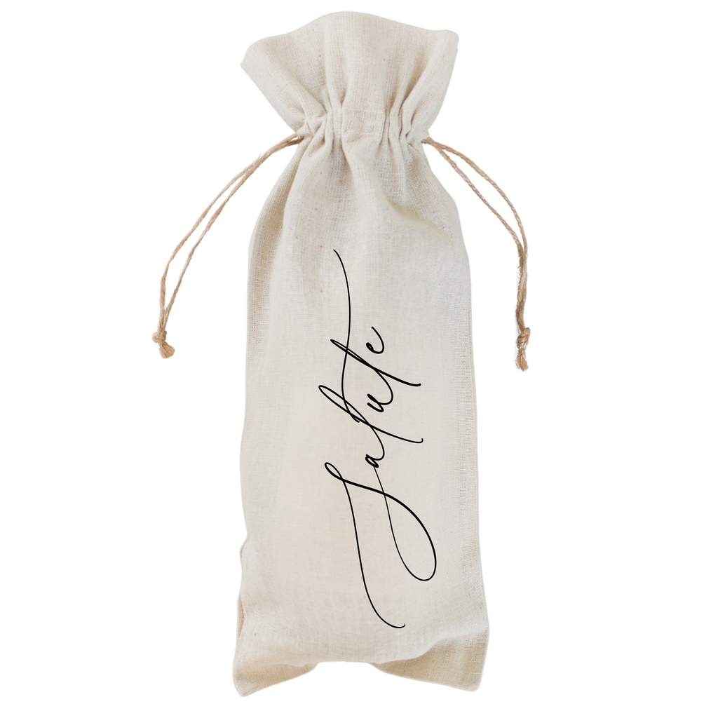 Salute Wine Bag: Natural Cotton/Linen