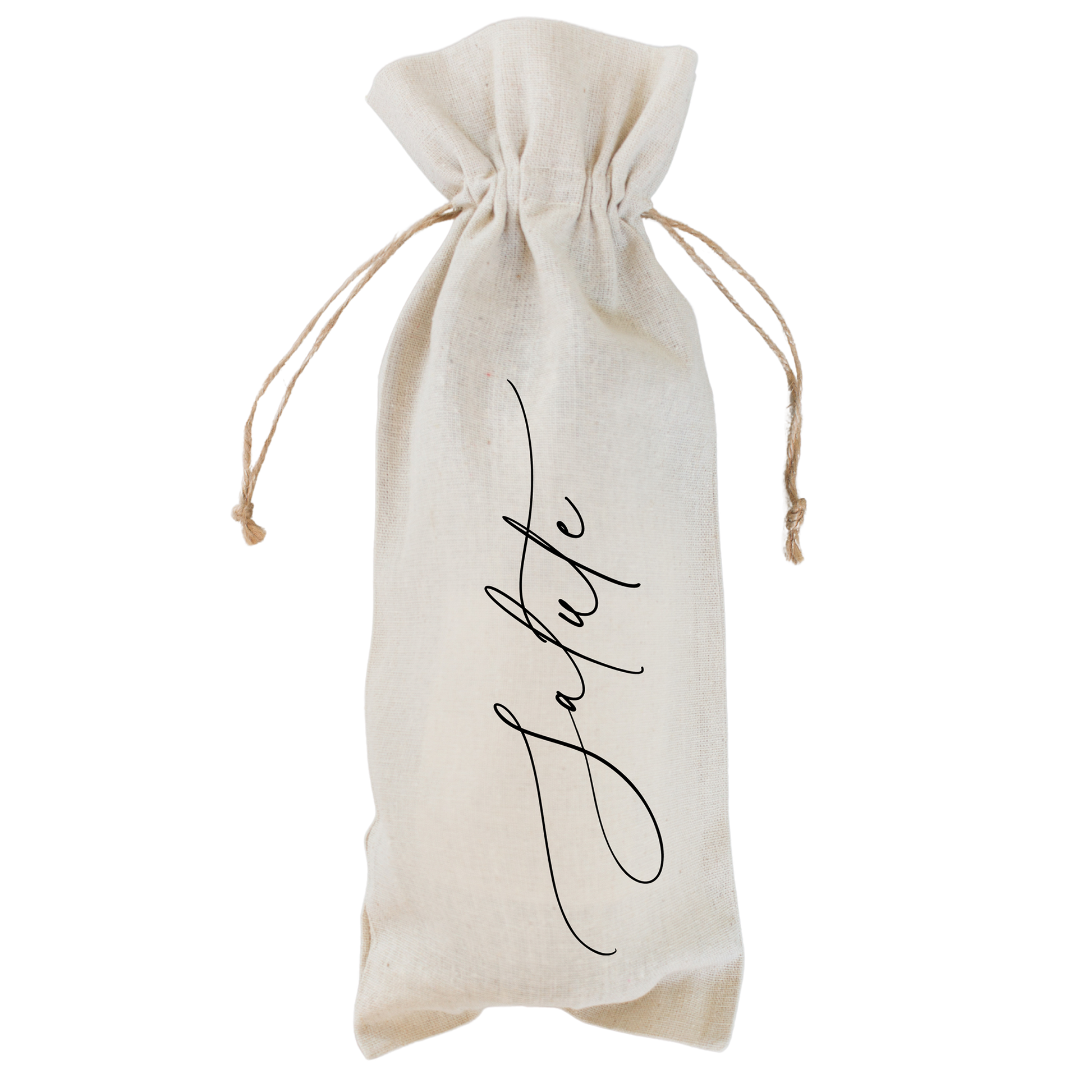 Salute Wine Bag: Natural Cotton/Linen