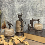Cast Iron Spool Holder: Bird