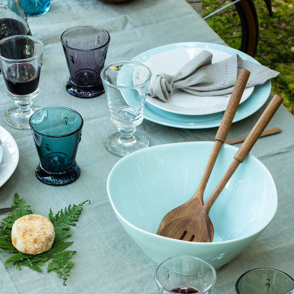Bee Ceramic Serving Bowl: Bleu