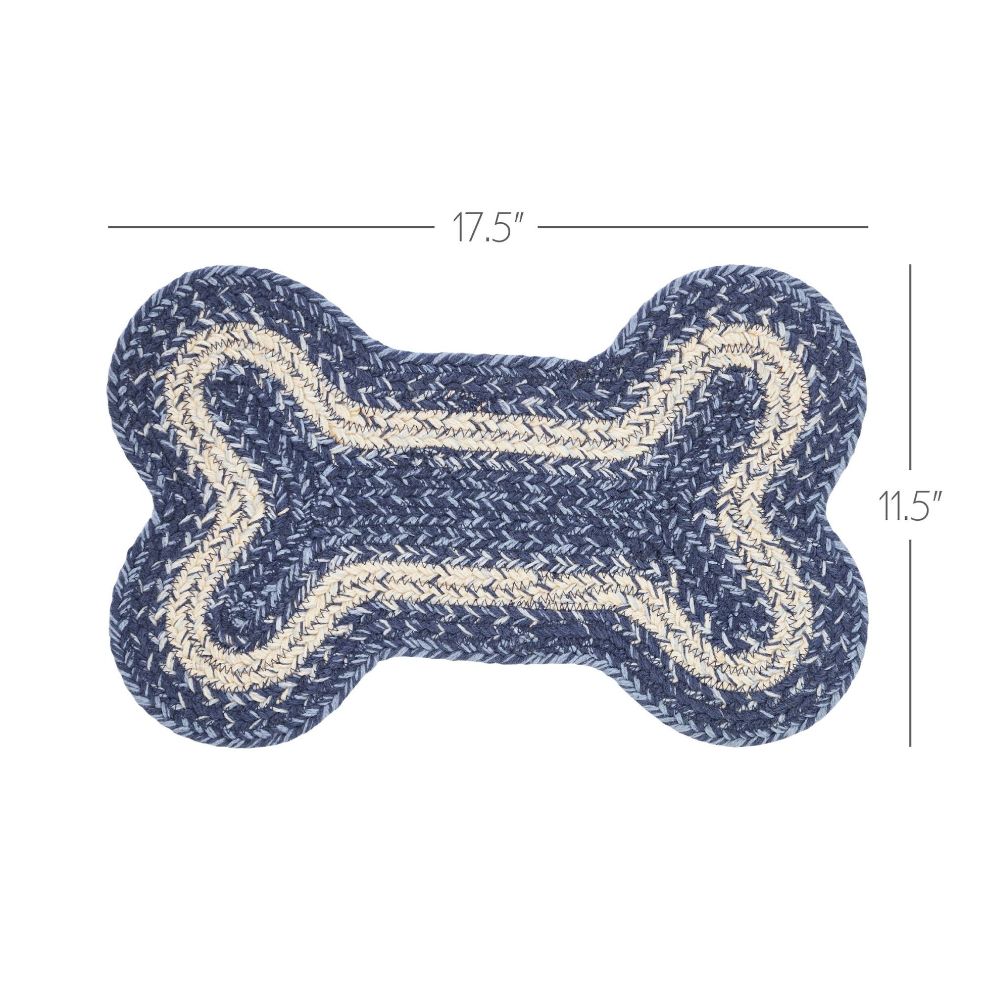 Great Falls Blue Indoor/Outdoor Small Bone Rug 11.5x17.5
