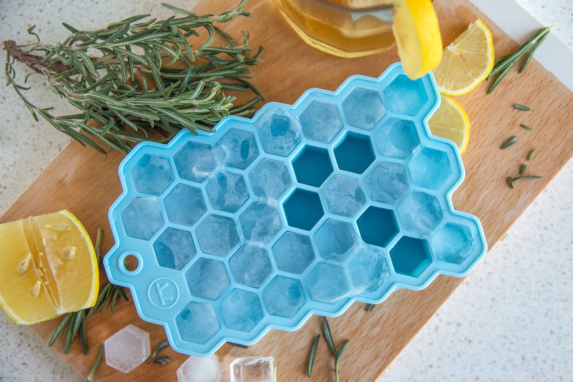Hex Ice Cube Mold, Silicone, Small, 7" x 4.25"